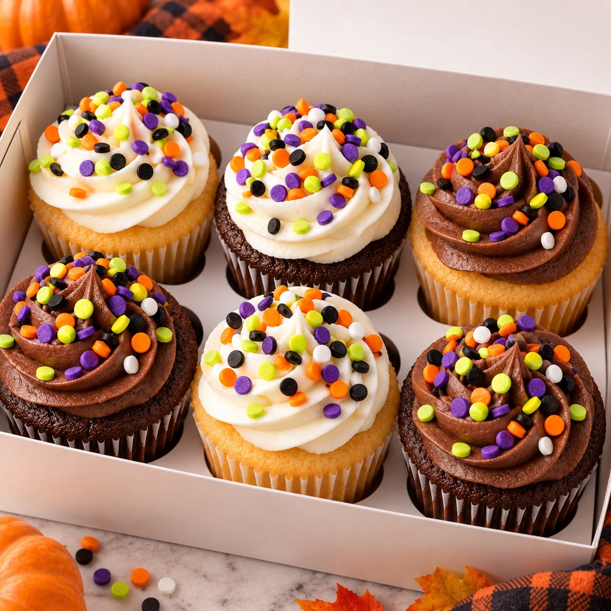 Festive Mix Pack Cupcakes (Vegan, 6-Pack)
