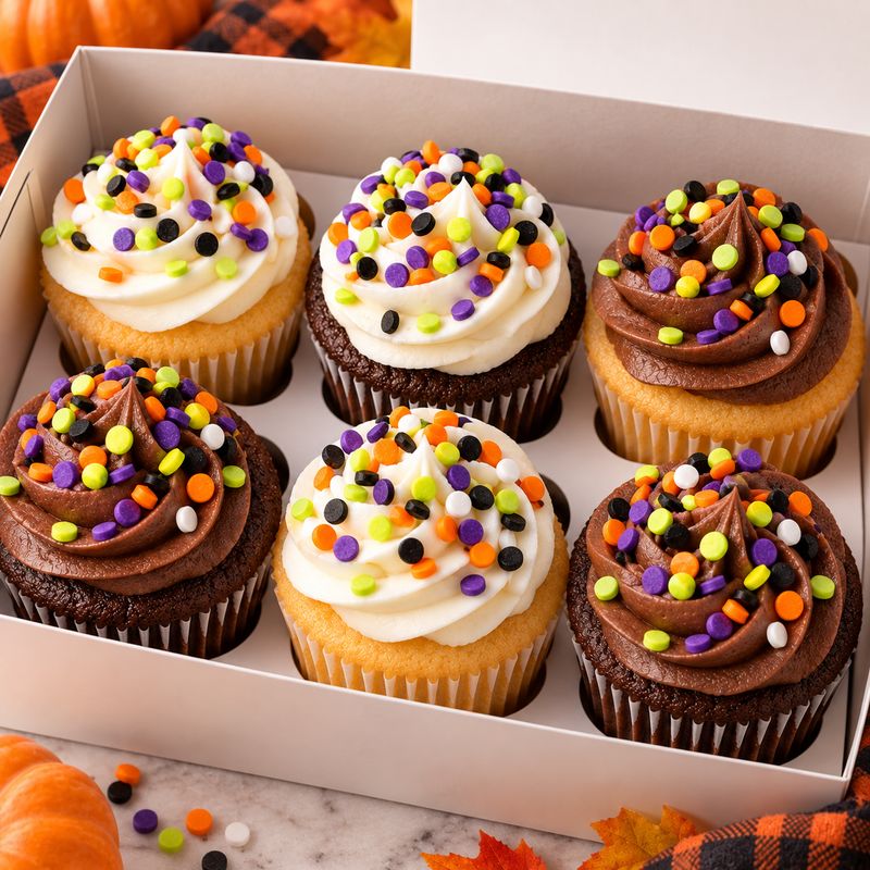 Festive Mix Pack Cupcakes (Vegan, 6-Pack)