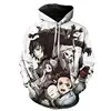 Graphic Sublimation Hoodie Sweatshirts All Over Print Anime Hoodie For Mens.