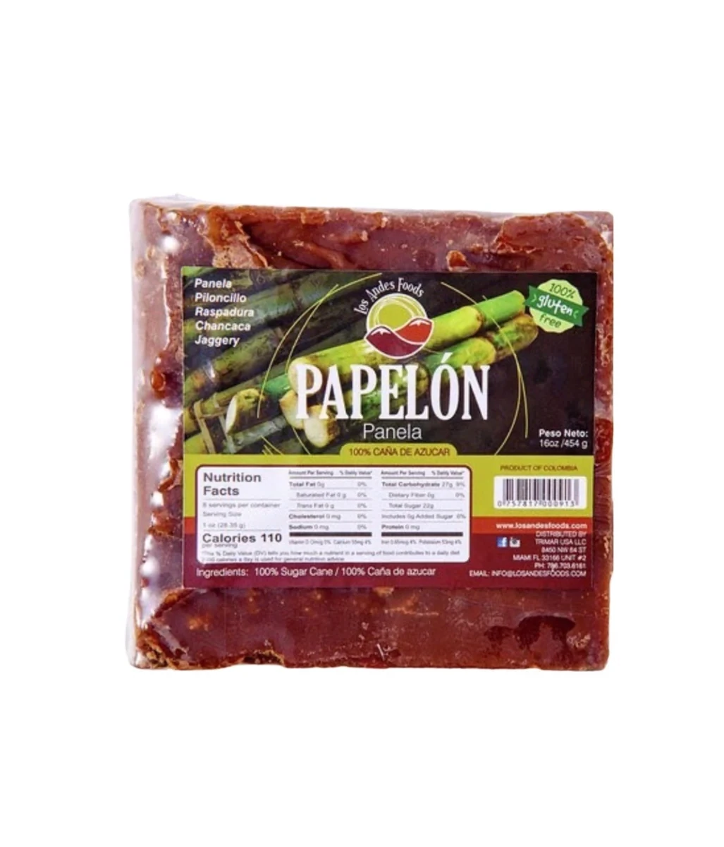 PANELA DE PAPELON CUADRADA LOS ANDES FOODS 16 OZ/ POR UNIDAD