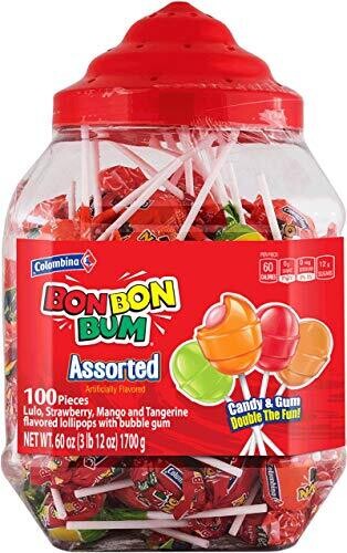 Bom Bom Bum Sabores Surtidos 60 oz/ 100 uds