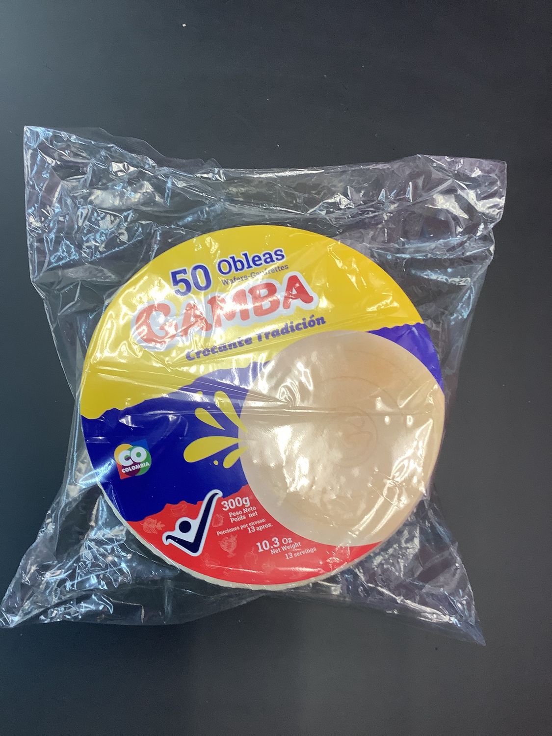 Obleas gamba 50 uds