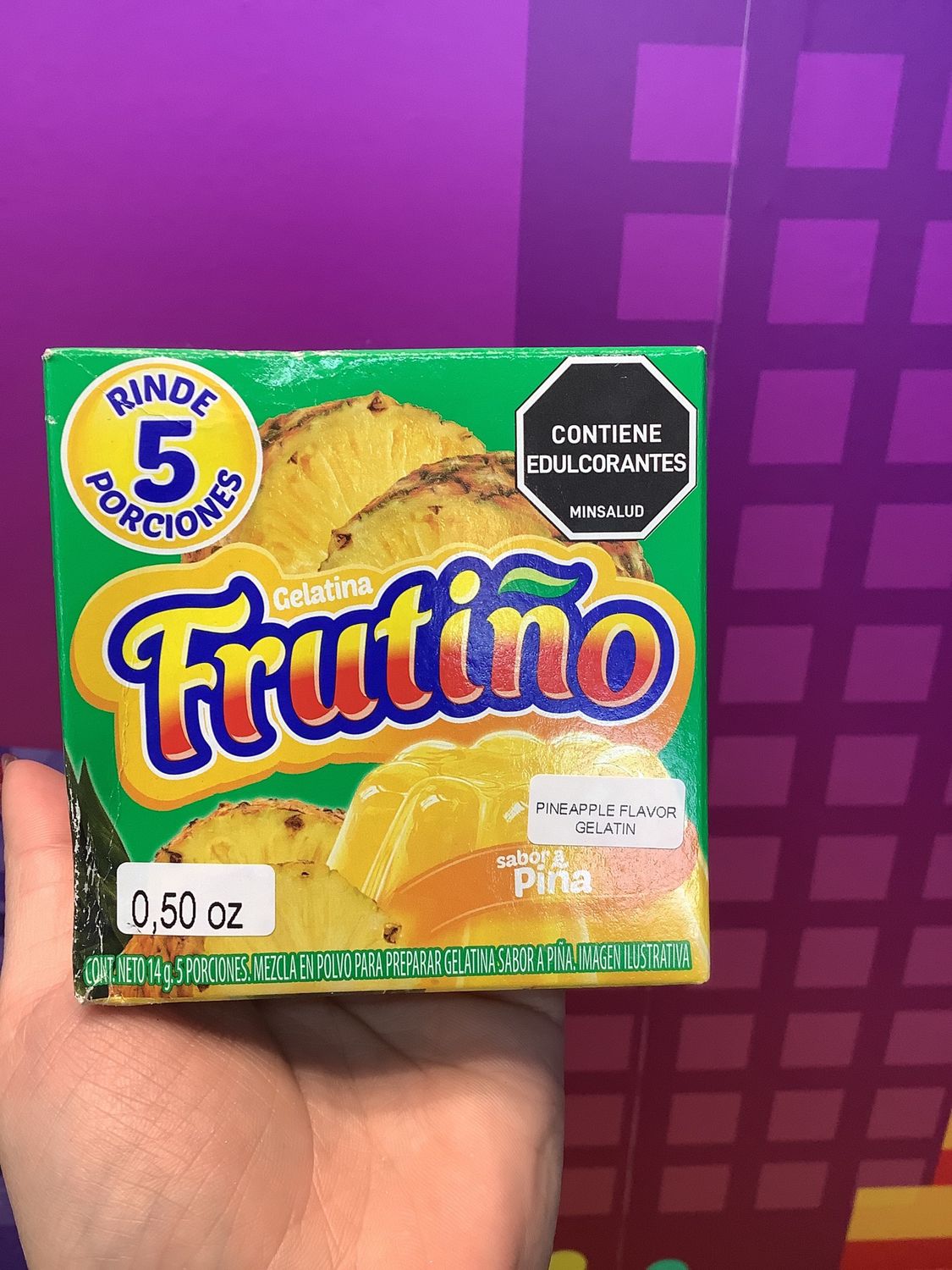 Frutiño Piña Gelatina 0,50oz Frutiño Piña Gelatina 0,50oz