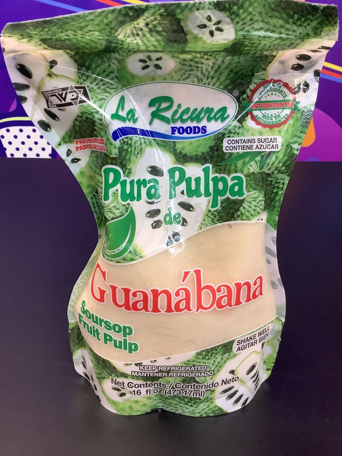 Pulpa guanabana La Ricura 16onz