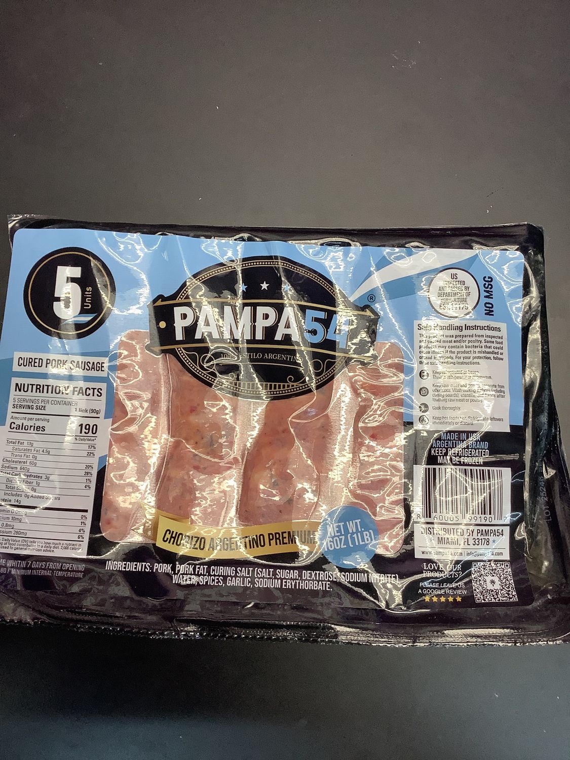 Chorizo Argentino Pampa54