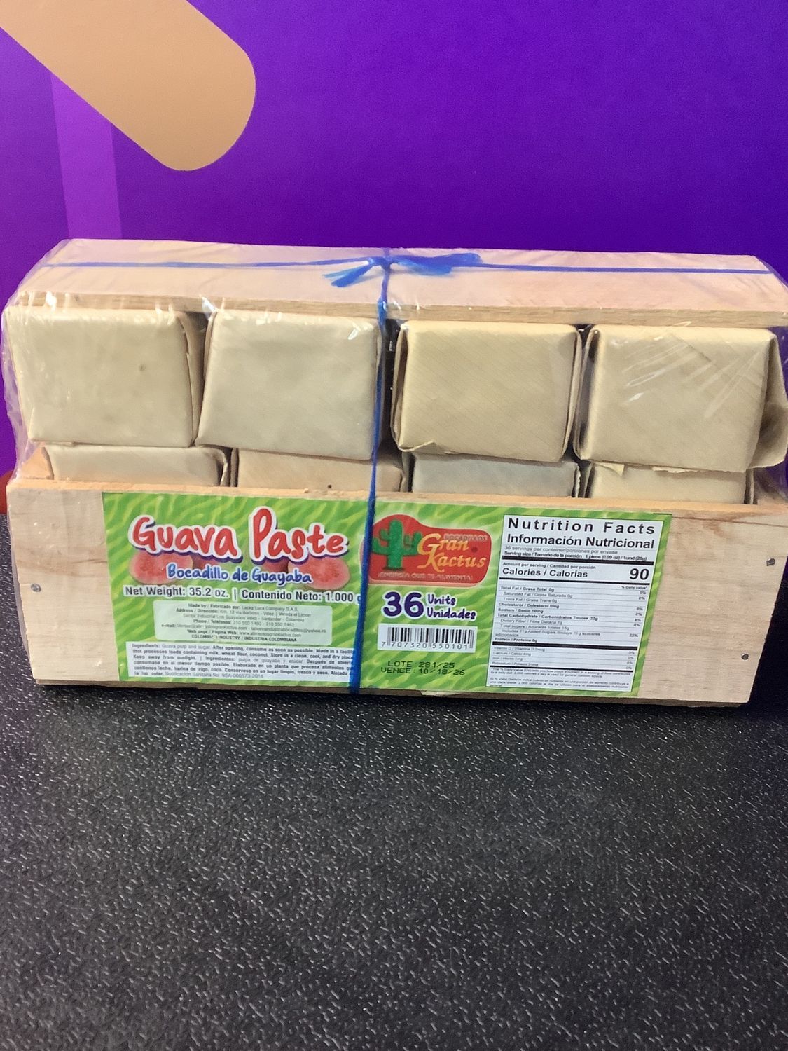 Bocadillo de guayaba 36 unid Bocadillo de guayaba 36 unid