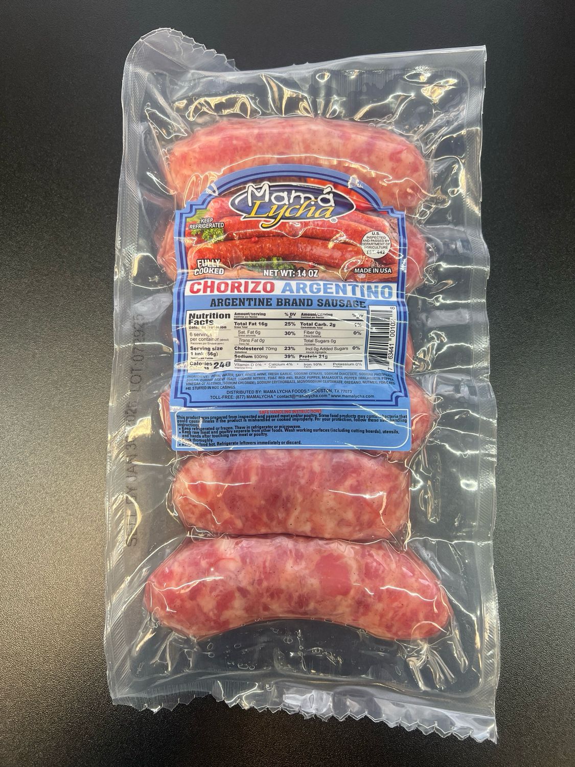 Chorizo Argentino Mama Lycha 14oz Chorizo Argentino Mama Lycha 14oz