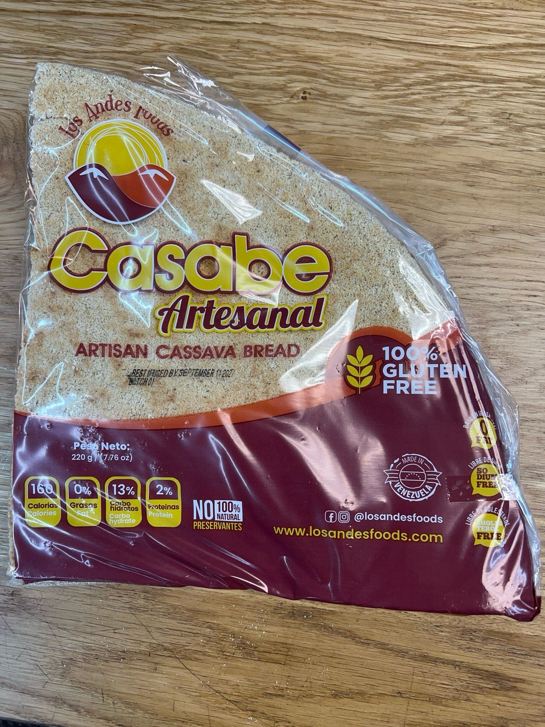 Cassabe Natural 220 Gr