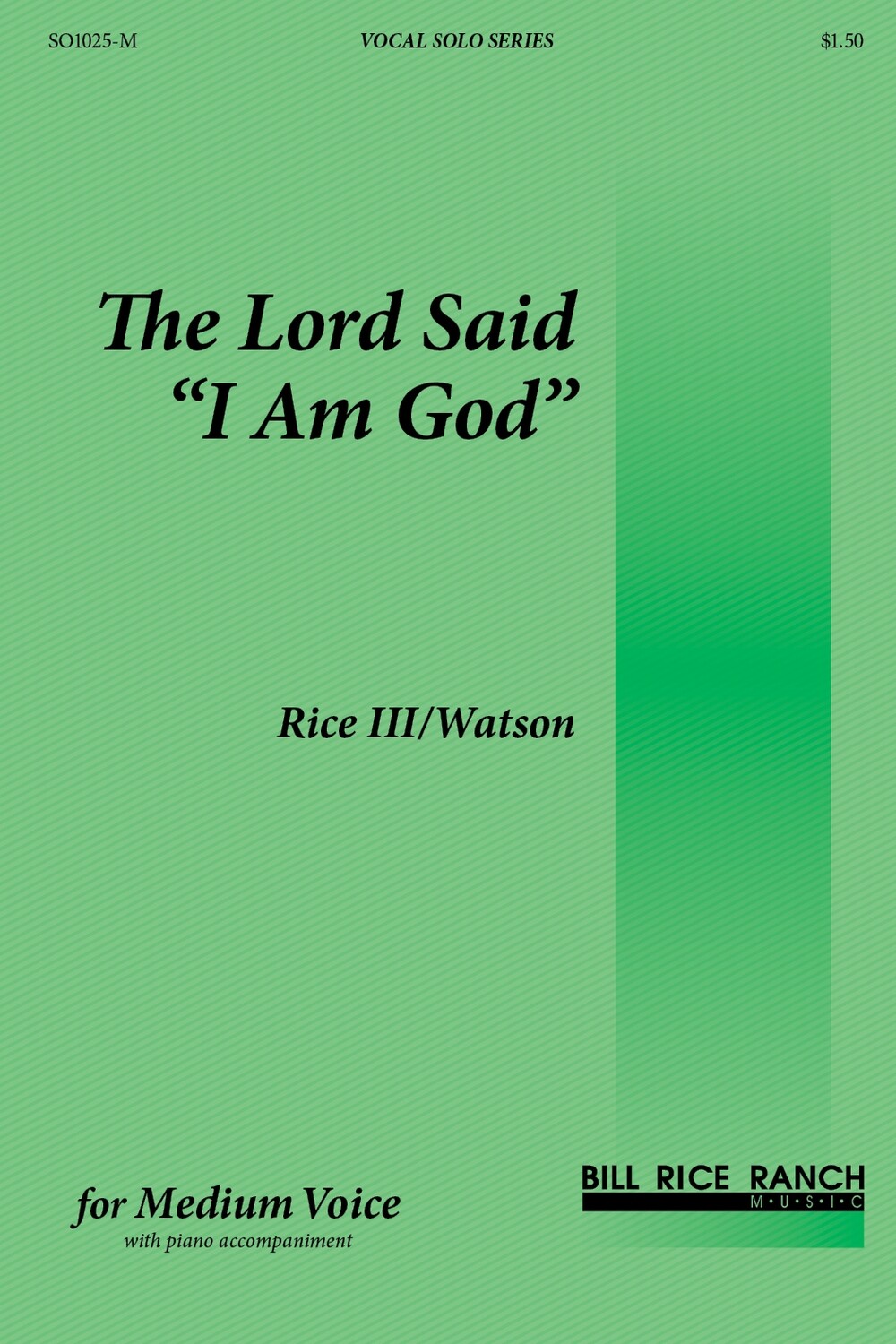 The Lord Said "I AM GOD" (M)