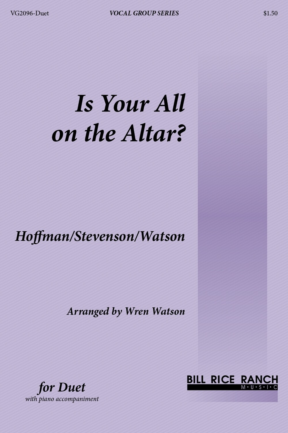 Is Your All on the Altar - Duet