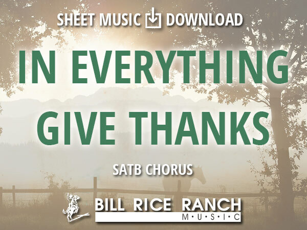 In Everything Give Thanks - SATB In Everything Give Thanks - SATB