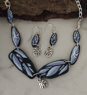 Blue Hues Leaves Necklace sets