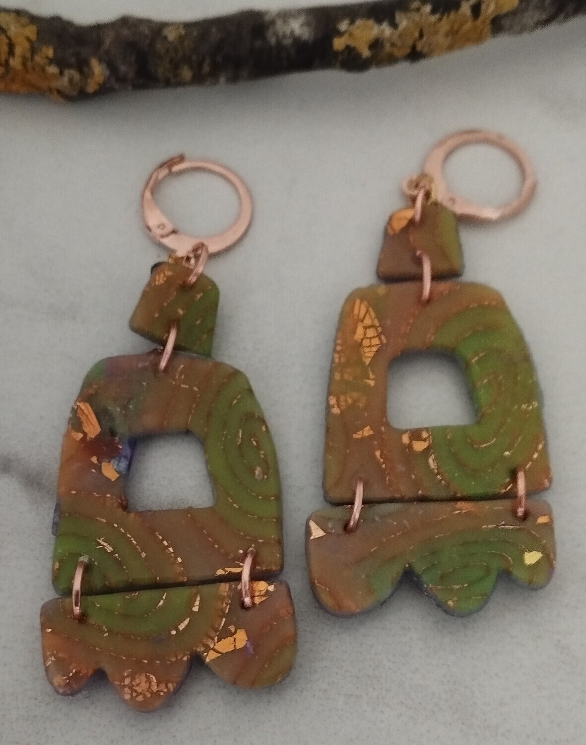 Copper Moss Earrings sets