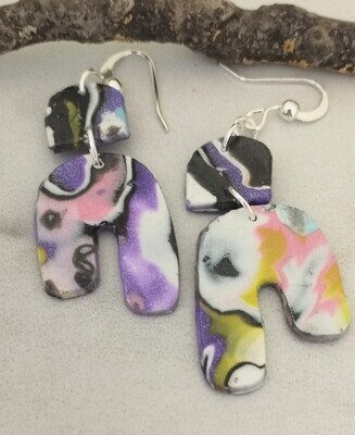 Pastel Colored Funky Arches Earrings sets