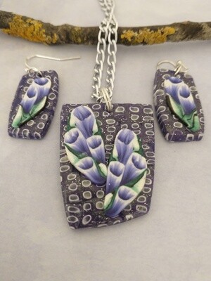 Unique Purple Flowers Necklace sets