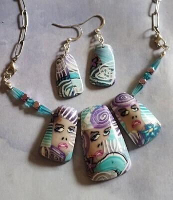 Lady Face Puffy Necklaces sets New ESTHER Collection!