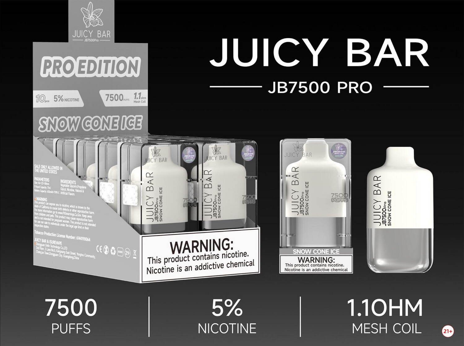 BOX Juicy Bar Snow Cone Ice (Pro Edition) - JB7500