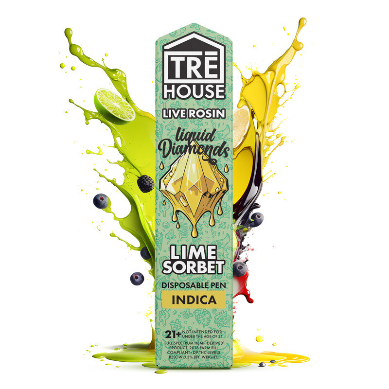BOX Tre House Live Rosin Liquid Diamonds - Lime Sorbet
