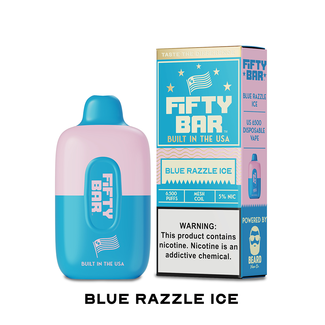 BOX Fifty Bar Blue Razz Ice - 6500