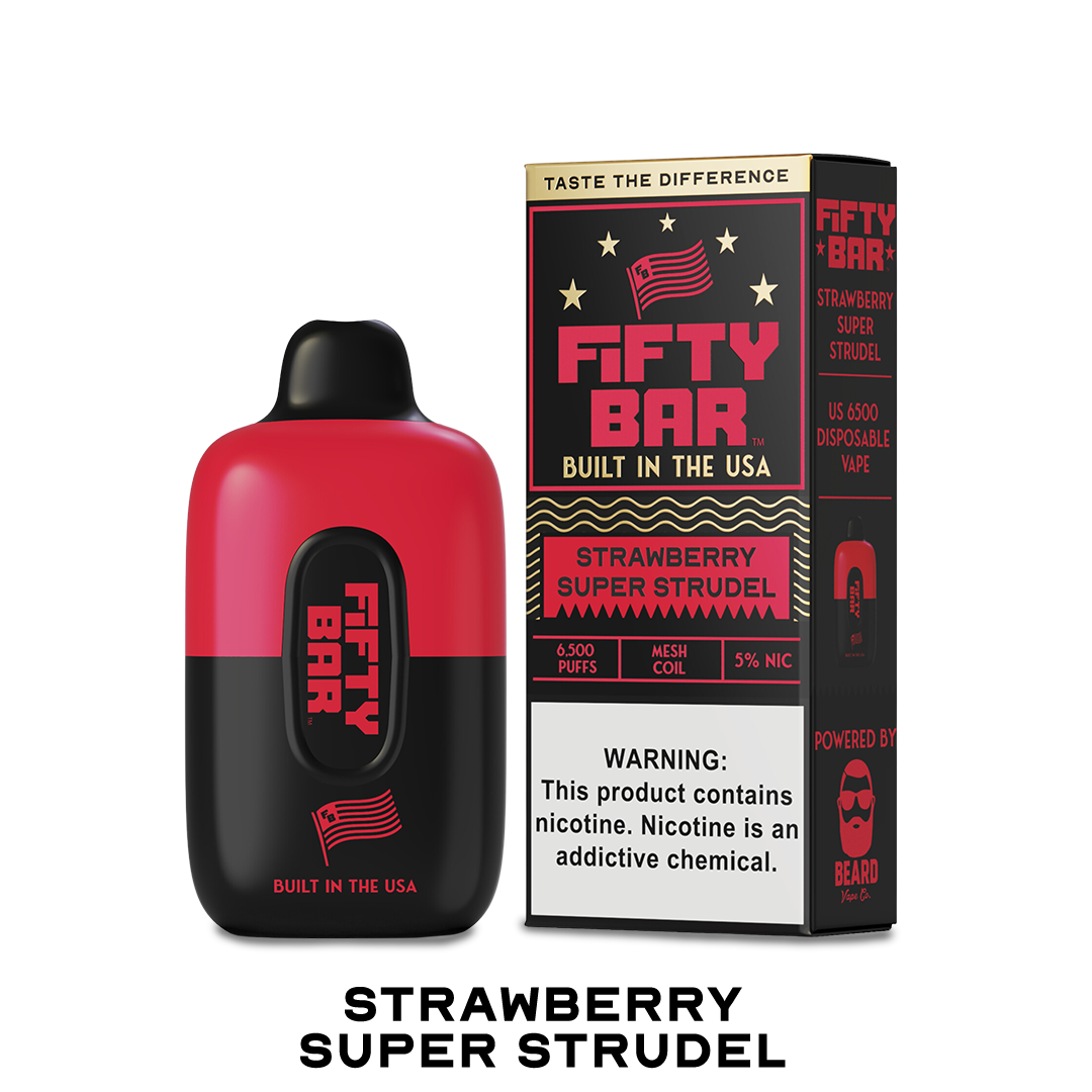 BOX Fifty Bar Strawberry Super Strudel - 6500