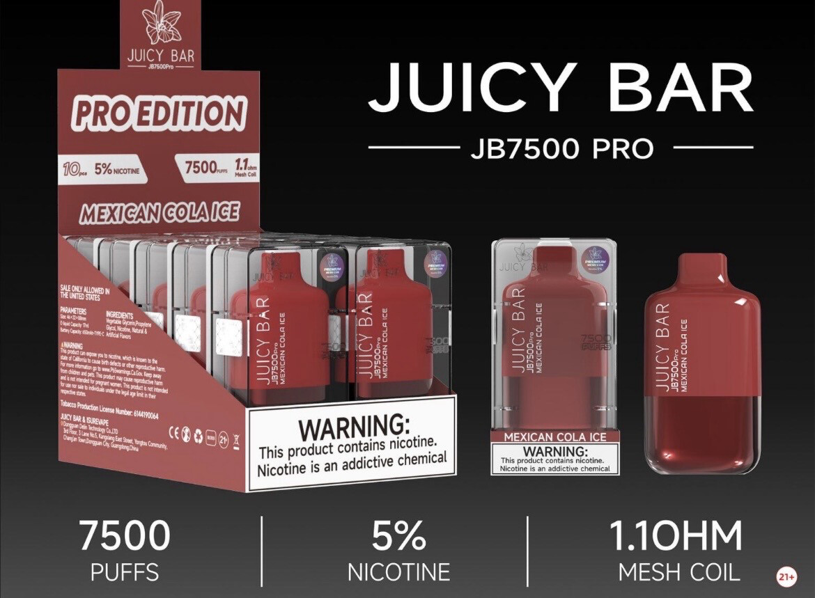 Box Juicy Bar Mexican Cola Ice (Pro Edition) - JB7500