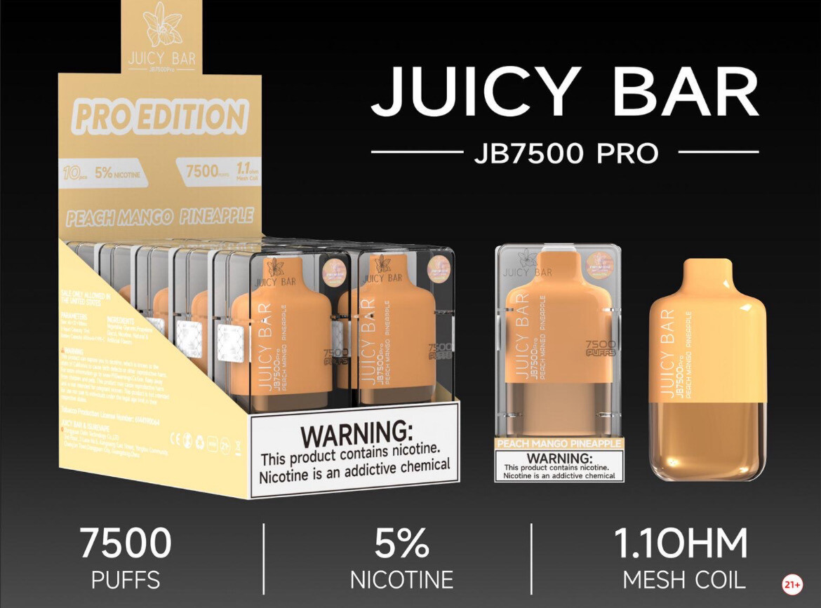 Box Juicy Bar Peach Mango Pineapple (Pro Edition) - JB7500