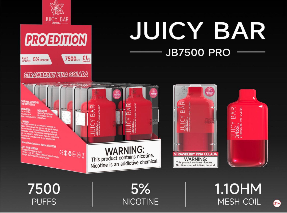 Box Juicy Bar Strawberry Piña Colada (Pro Edition) - JB7500