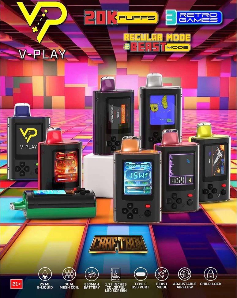 BOX Craftbox V-Play 20K Vape(With Built-in Gaming) WTF - 20000