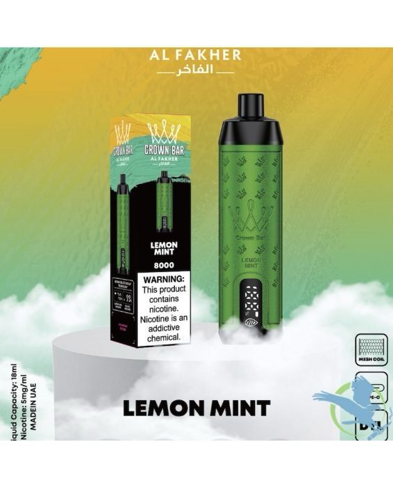 BOX Al Fakher Crown Bar Lemon Mint - 8000