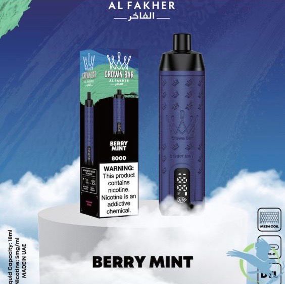 BOX Al Fakher Crown Bar Berry Mint - 8000