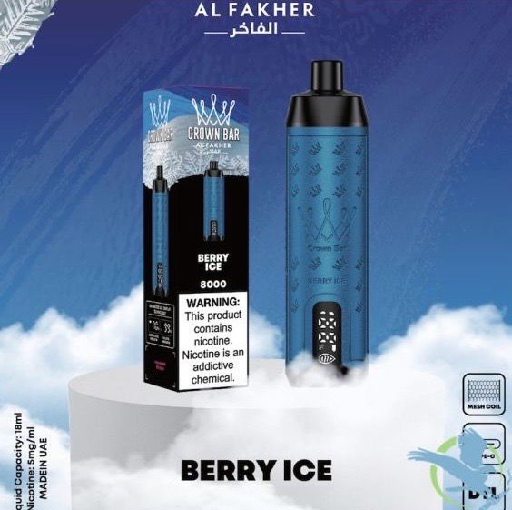 BOX Al Fakher Crown Bar Berry Ice - 8000
