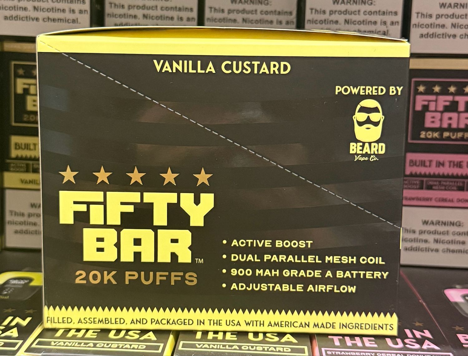 BOX Fifty Bar Vanilla Custard - 20K Puffs