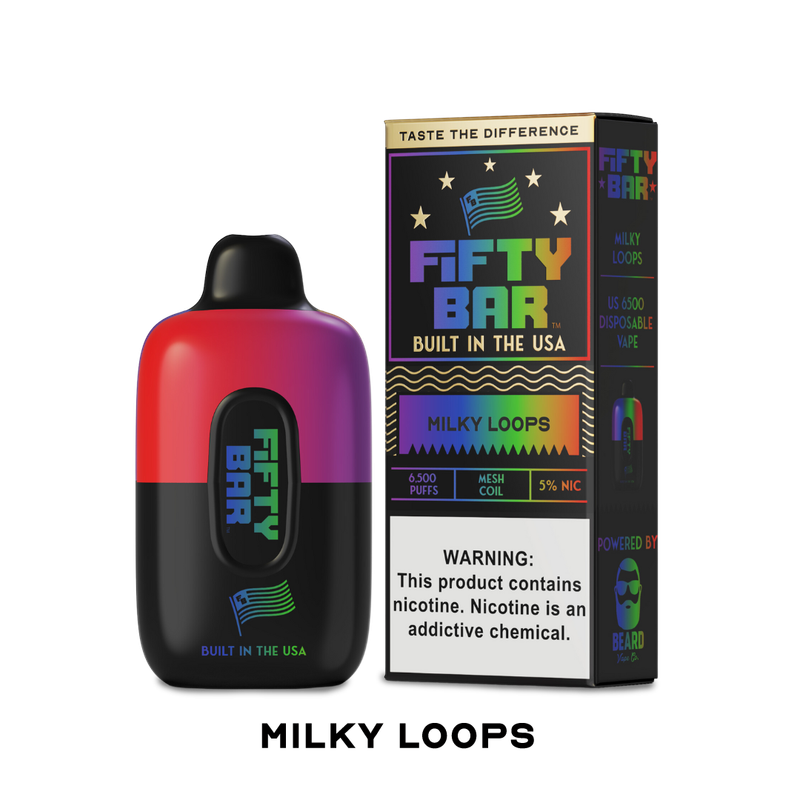 BOX Fifty Bar Milky Loops - 20K Puffs