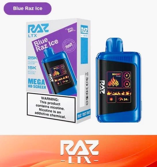 [BOX] Raz Bar LTX Blue Razz Ice - 25K Puffs