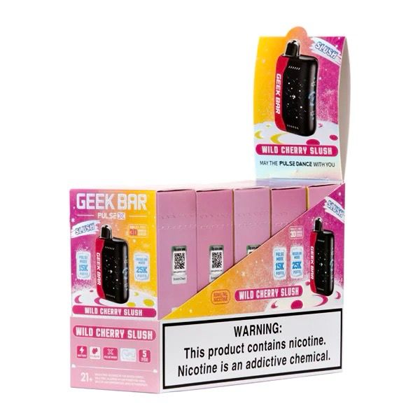 BOX Geek Bar Pulse Wild Cherry Slush - 25K Puffs