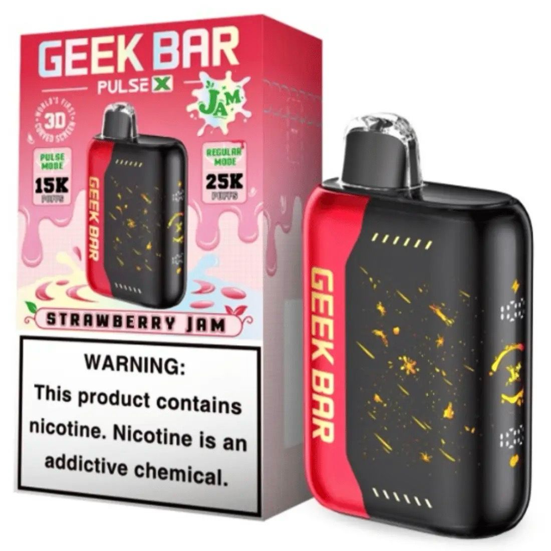 BOX Geek Bar Pulse Strawberry Jam - 25K Puffs