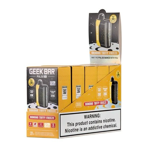 BOX Geek Bar Banana Taffy Freeze - 25K Puffs