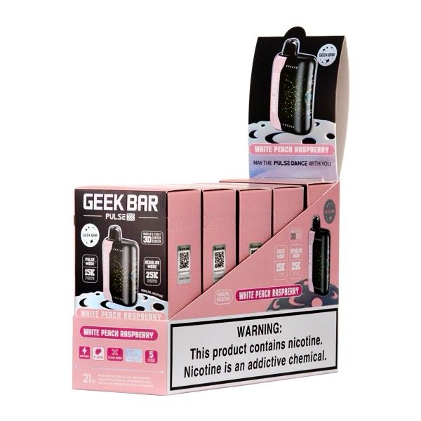 BOX Geek Bar White Peach Raspberry - 25K Puffs