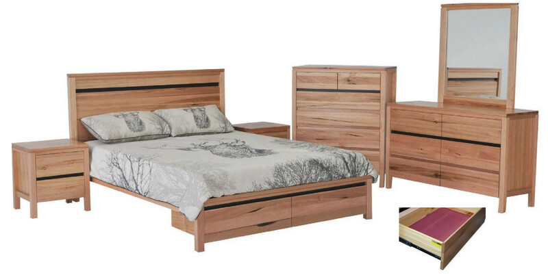 VIKING QUEEN BED WITH 2 STORAGE DRAWS