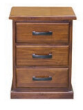 EDWARD 3 DRAWER BEDSIDE TABLE