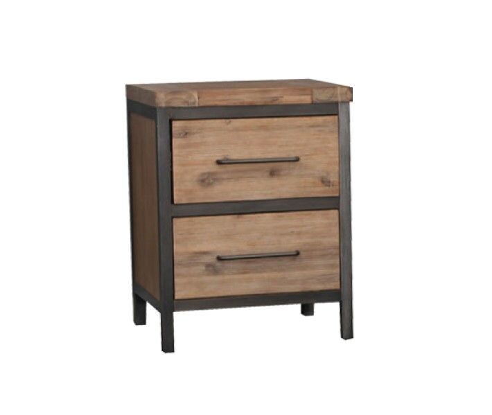 PORTLAND 2 DRAWER BEDSIDE TABLE