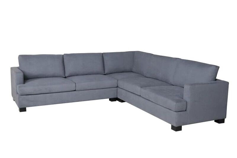 GATSBY CORNER LOUNGE SUITE WITH OTTOMAN (GREY)