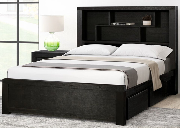 THE BLOCK QUEEN BED (LIQUORICE)