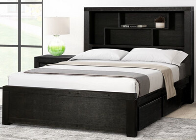 THE BLOCK QUEEN BED (LIQUORICE)