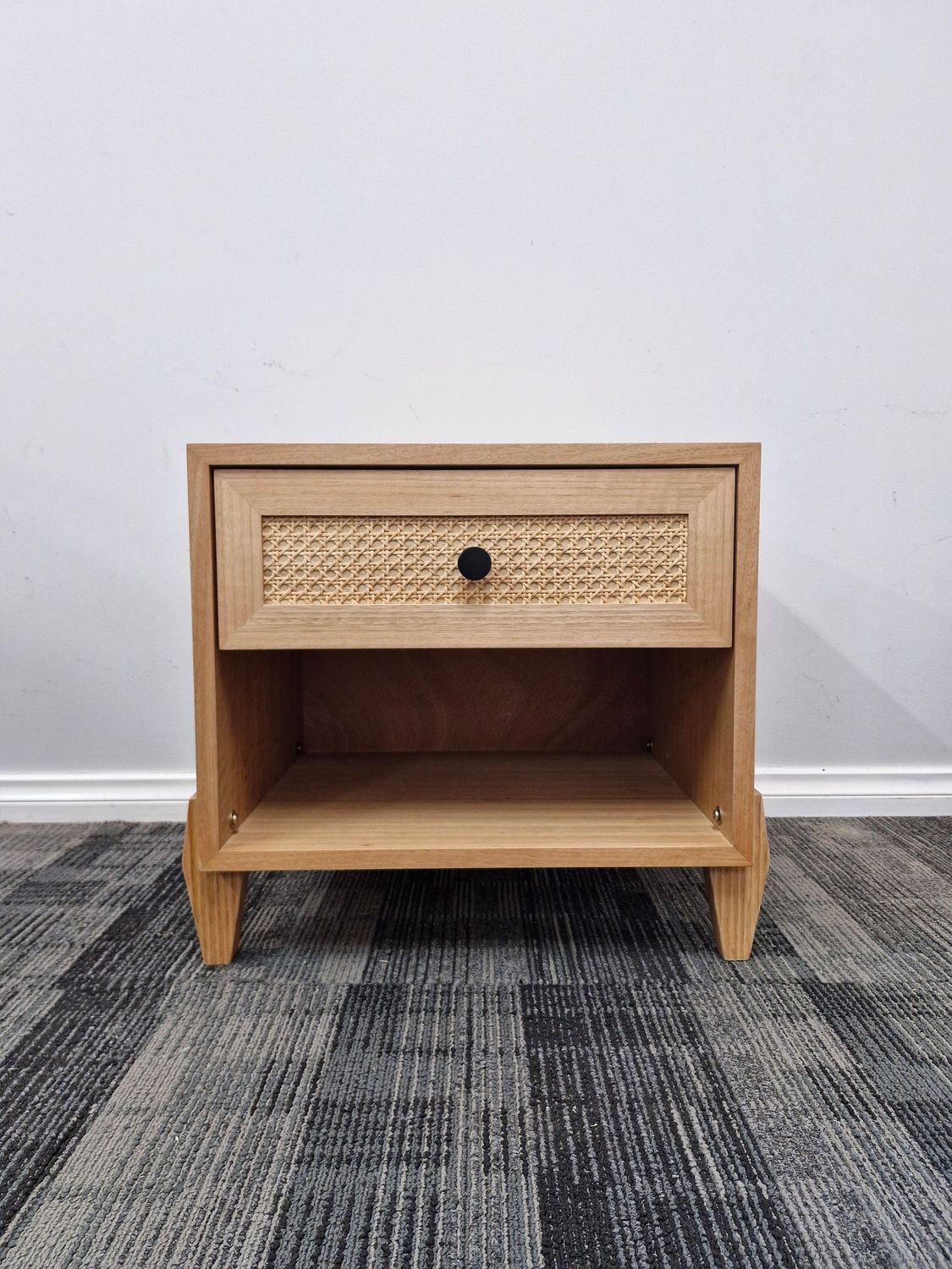RATTAN BEDSIDE TABLE