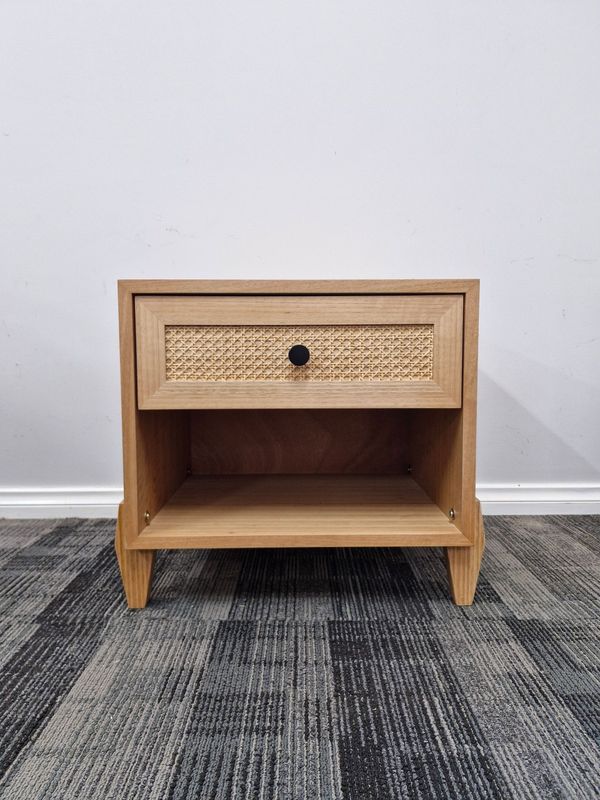 RATTAN BEDSIDE TABLE