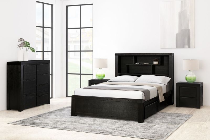 THE BLOCK KING BED (LIQUORICE)