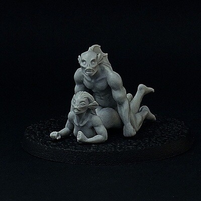 Deep Ones miniatures, Amphibian Fish Woman 28mm for DnD, wargames and collecting