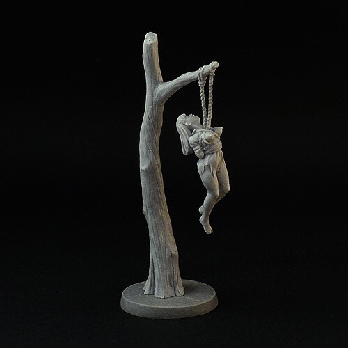 Slave Girl #21 (bound woman 28 mm female resin miniature)