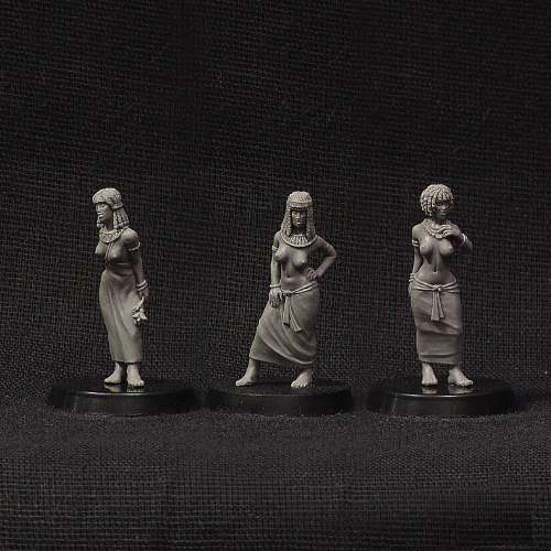 Egyptian Girls miniatures (tabletop RPG, DnD fantasy females)